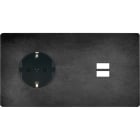 MODELEC - Façade "M" Acier Verni Double Horizontale 1 Prise Schuko 1 Chargeur USB magnétiq