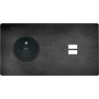 MODELEC - Façade "M" Acier Verni Double Horizontale 1 Prise 1 Chargeur USB magnétique