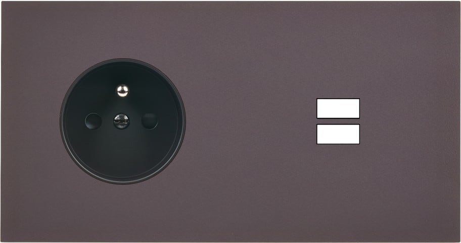 MODELEC - Façade Désir Anthracite Mat Double Horizontale PC U1