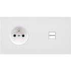 MODELEC - Façade Désir Blanc Mat Double Horizontale PC U1