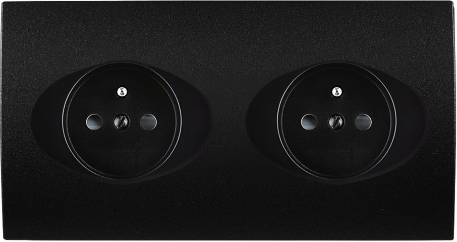 MODELEC - Façade Karo Noir Double Horizontale PC Pc