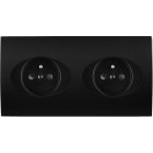 MODELEC - Façade Karo Noir Soft Touch Double PC 2P+T PC 2P+T