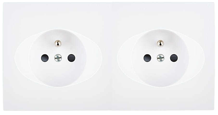 MODELEC - Façade Karo Blanche Double Horizontale PC Pc
