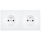 MODELEC - Façade Karo Blanche Double Horizontale PC Pc