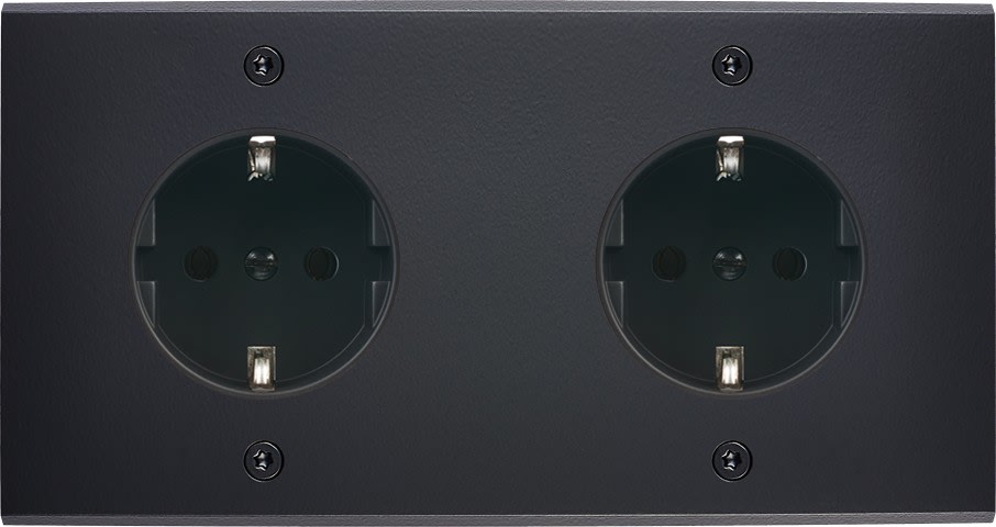 MODELEC - Façade Confidence Laiton Noir Mat Double Horizontale PCK Pck Vis