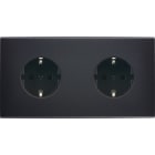 MODELEC - Façade Confidence Laiton Noir Mat Double Horizontale PCK Pck Magnetique