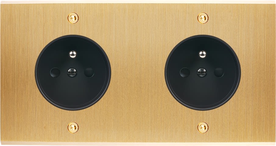 MODELEC - Façade Confidence Laiton Brosse Double Horizontale PC Pc à Vis