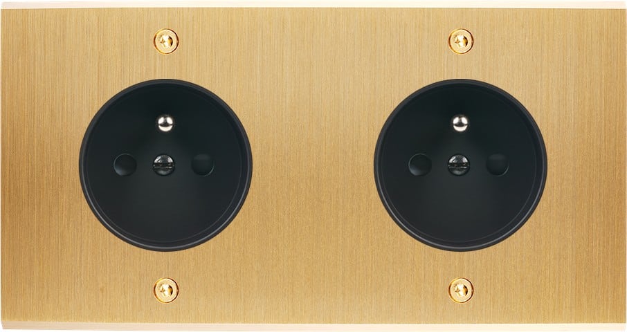 MODELEC - Façade Confidence Laiton Brosse Double Horizontale PC Pc à Vis