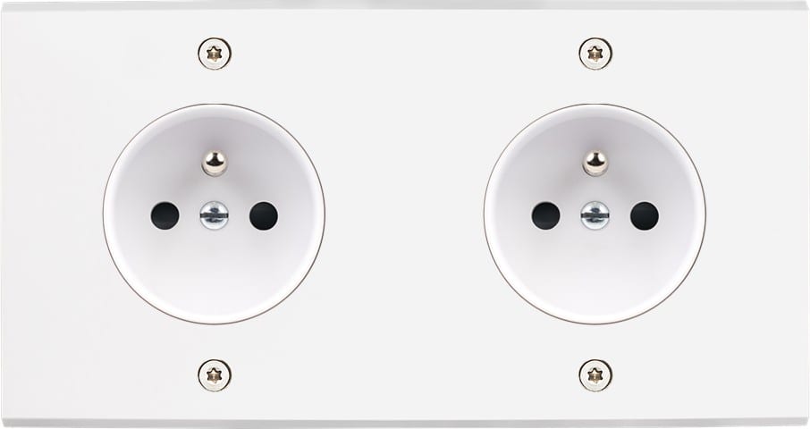MODELEC - Façade Confidence Laiton Blanc Mat Double Horizontale PC Pc à Vis