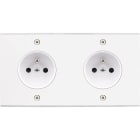 MODELEC - Façade Confidence Laiton Blanc Mat Double Horizontale PC Pc à Vis