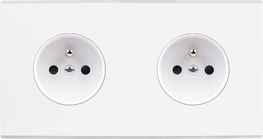 MODELEC - Façade Confidence Laiton Blanc Double Horizontale PC Pc