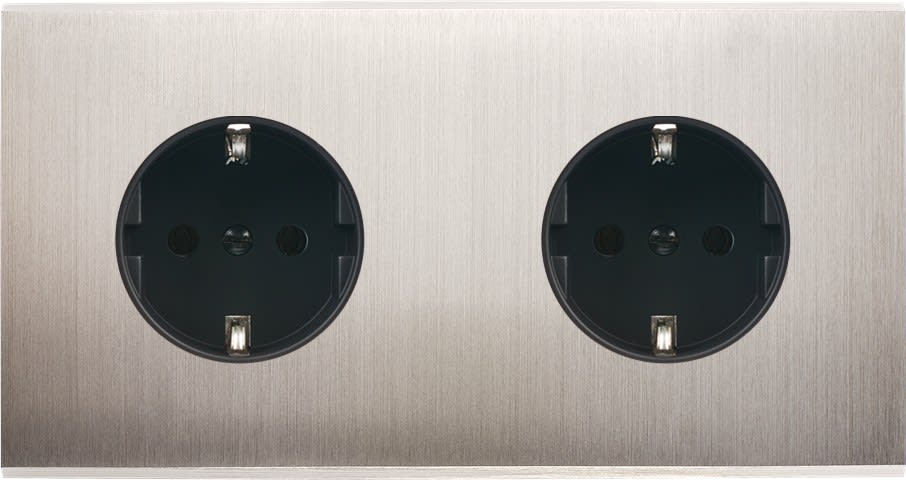 MODELEC - Façade Confidence Laiton Nickel Satine Double Horizontale PCK Pck