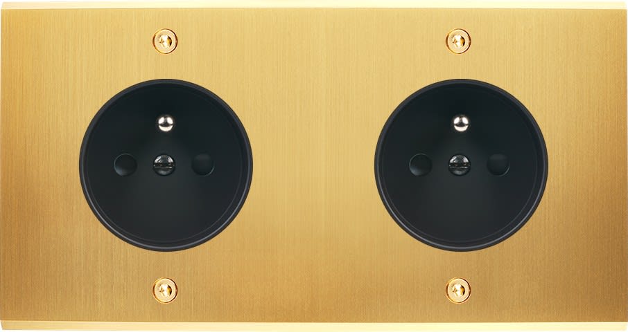 MODELEC - Façade Confidence Laiton Satine Double Horizontale PC Pc à Vis