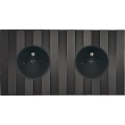 MODELEC - Façade Empreintes LIGNE Canon de Fusil Double Horizontale 2 Prises de Courant M