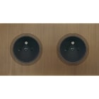 MODELEC - Façade Empreintes VOLUME Vieux Bronze Double Horiz 2 Prises de Courant, mag