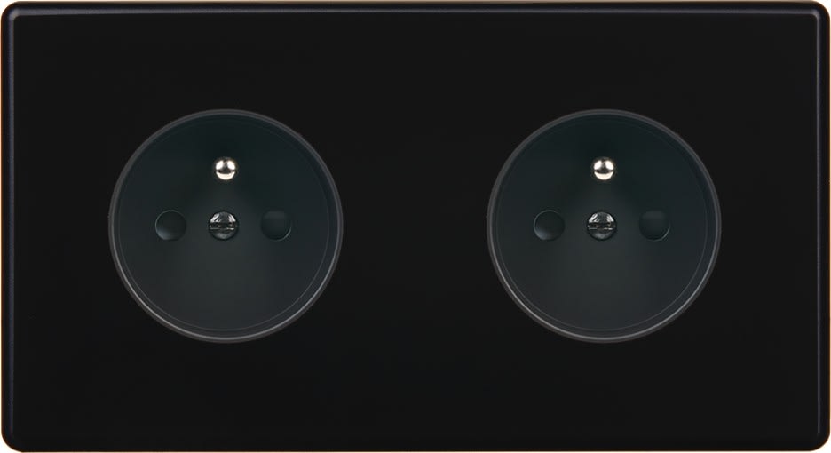 MODELEC - Façade Hitera Noir Soft Double Horizontale PC Pc