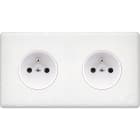 MODELEC - Façade Hitera Terrazzo Blanc Double Horizontale PC Pc