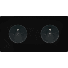 MODELEC - Façade "M" Noir Mat Double Horizontale 1 Prise 1 Prise magnétique
