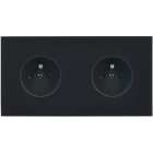 MODELEC - Façade Désir Noir Mat Double Horizontale PC Pc
