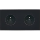 MODELEC - Façade Désir Noir Mat Double Horizontale PC Pc