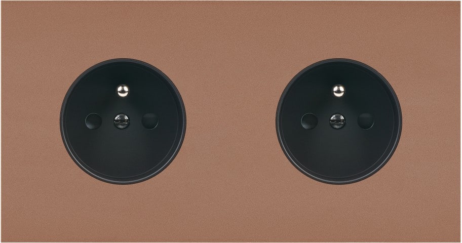 MODELEC - Façade Désir Moka Mat Double Horizontale PC Pc