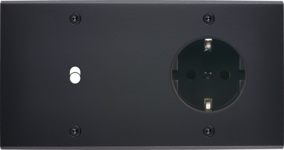 MODELEC - Façade Confidence Laiton Noir Mat Double Horizontale B1 PCK Vis