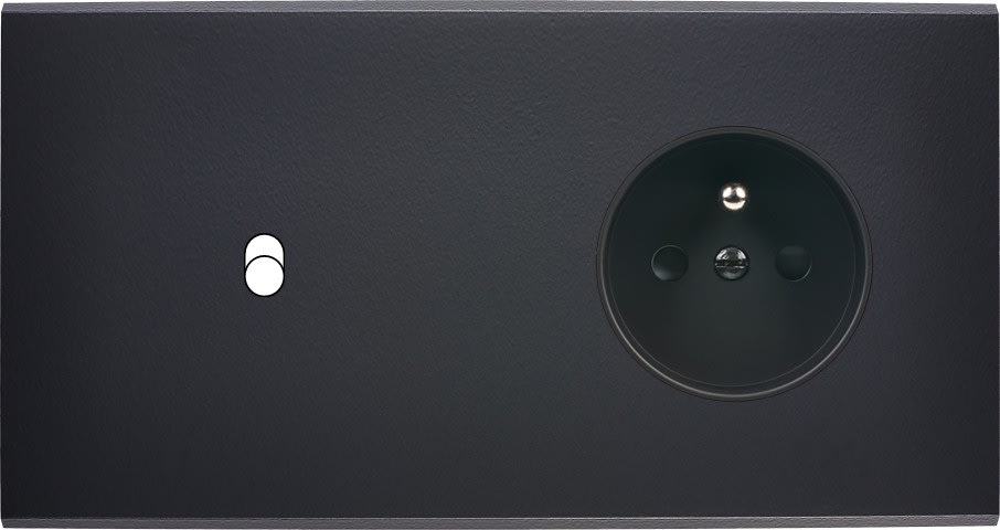 MODELEC - Façade Confidence Laiton Noir Double Horizontale B1 Pc