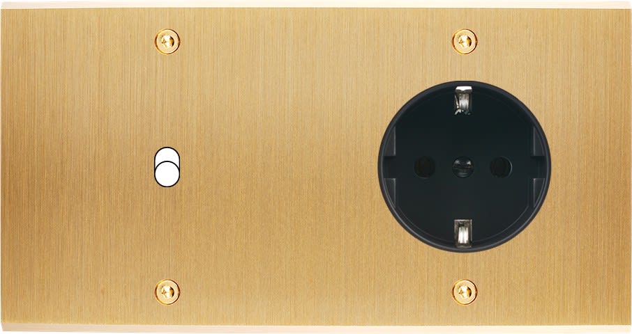 MODELEC - Façade Confidence Laiton Brosse Double Horizontale B1 PCK Vis