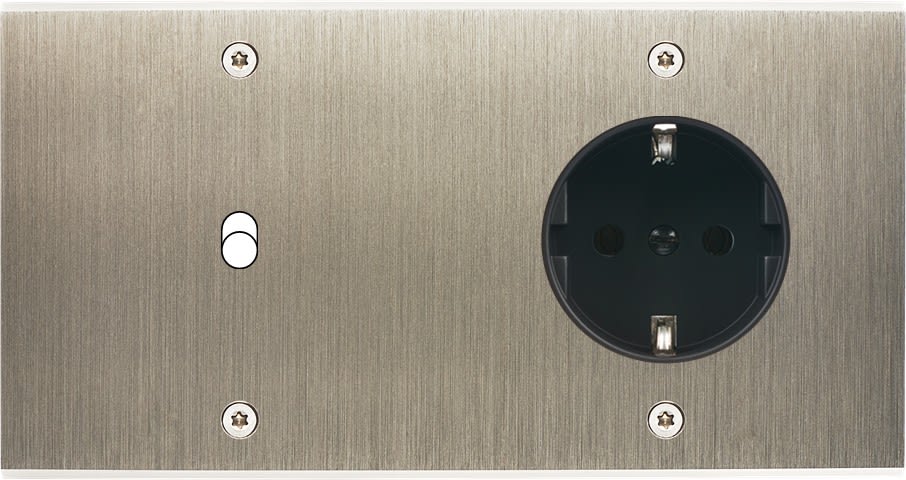 MODELEC - Façade Confidence Laiton Acier Double Horizontale B1 PCK Vis