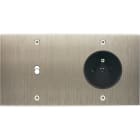 MODELEC - Façade Confidence Laiton Acier Brosse Double Horizontale B1 PC à Vis