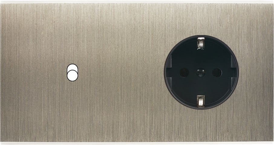 MODELEC - Façade Confidence Laiton Acier Double Horizontale B1 PCK Magnetique