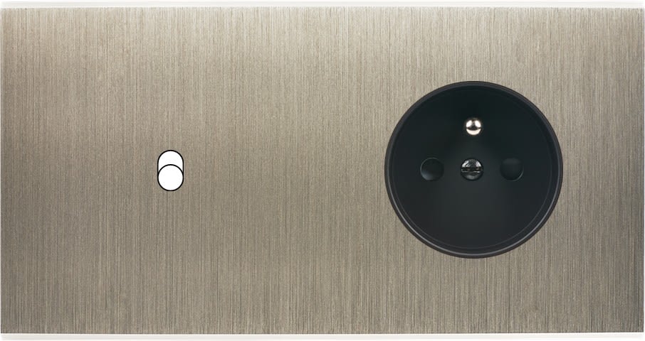 MODELEC - Façade Confidence Laiton Acier Double Horizontale B1 Pc