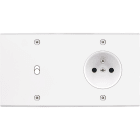 MODELEC - Façade Confidence Laiton Blanc Mat Double Horizontale B1 PC à Vis