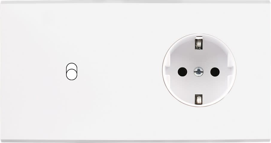 MODELEC - Façade Confidence Laiton Blanc Double Horizontale B1 PCK Magnetique