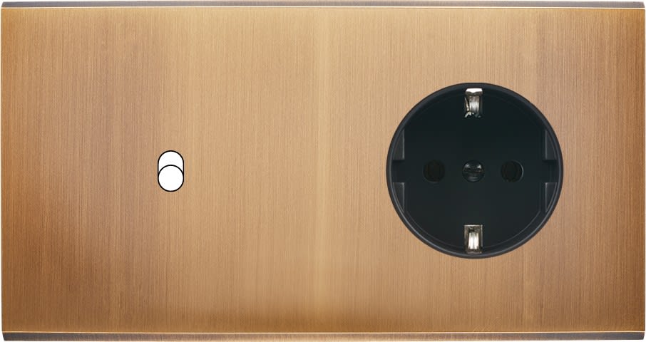 MODELEC - Façade Confidence Laiton Bronze Double Horizontale B1 Pck