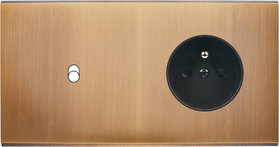 MODELEC - Façade Confidence Laiton Vieux Bronze Double Horizontale B1 Pc