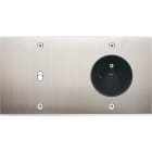 MODELEC - Façade Confidence Laiton Nickel Satine Double Horizontale B1 PC à Vis