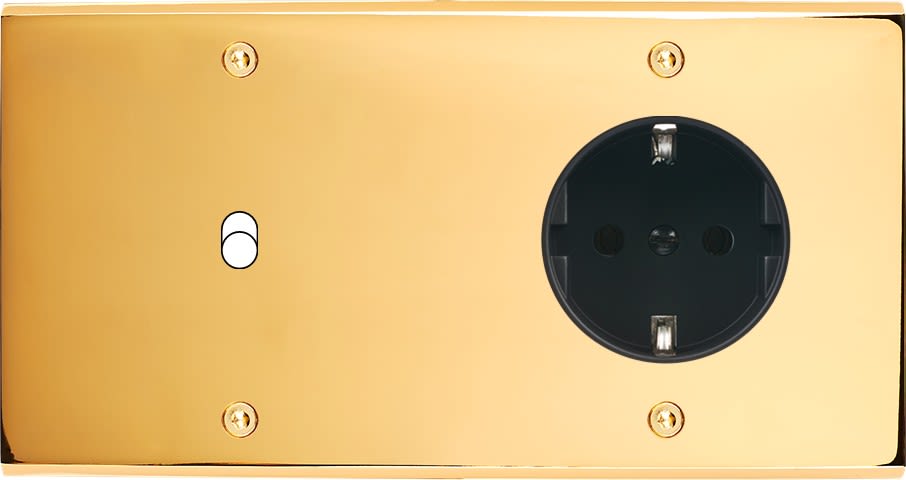 MODELEC - Façade Confidence Laiton Or Miroir Double Horizontale B1 PCK à Vis