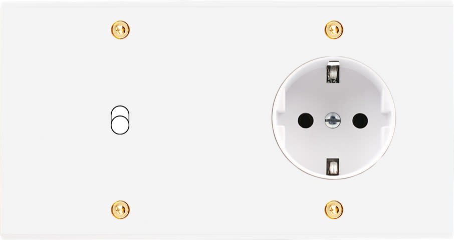 MODELEC - Façade Confidence Laiton Blanc Email Double Horizontale B1 PCK V