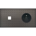 MODELEC - Façade Empreintes POINT Canon de Fusil Double Horizontale 1 bouton PC M
