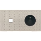 MODELEC - Façade Empreintes POINT Nickel Satiné Double Horizontale 1 bouton PC M