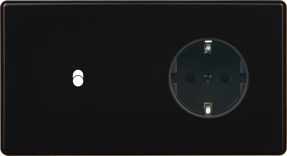 MODELEC - Façade Hitera Noir Soft Touch Double Horizontale B1 Pck