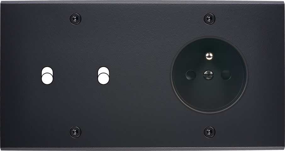 MODELEC - Façade Confidence Laiton Noir Mat Double Horizontale B2 PC à Vis