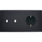 MODELEC - Façade Confidence Laiton Noir Mat Double Horizontale B2 PCK Magnetique