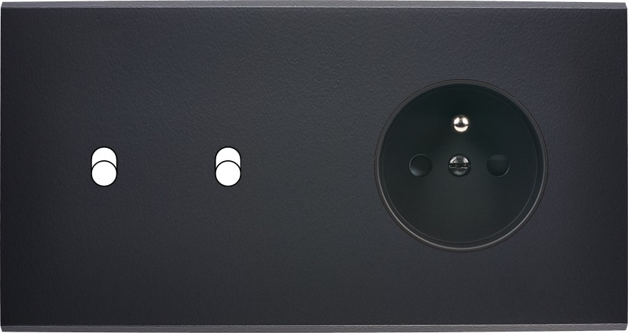 MODELEC - Façade Confidence Laiton Noir Double Horizontale B2 Pc