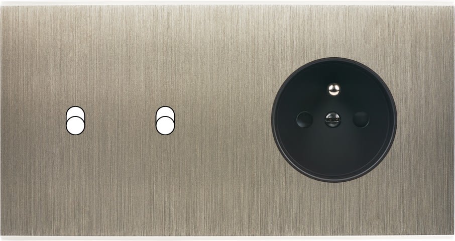 MODELEC - Façade Confidence Laiton Acier Double Horizontale B2 Pc