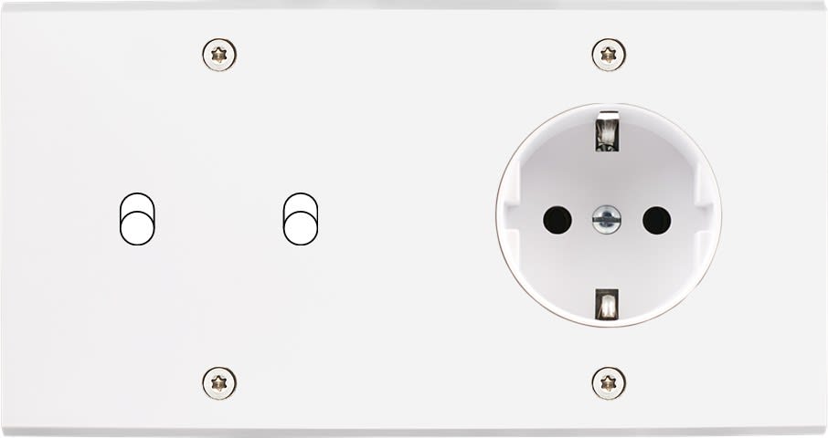 MODELEC - Façade Confidence Laiton Blanc Double Horizontale B2 PCK Vis