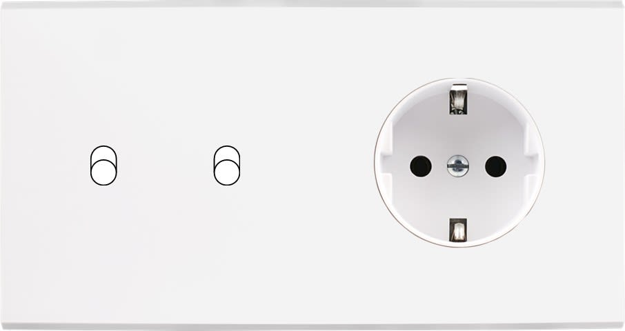 MODELEC - Façade Confidence Laiton Blanc Double Horizontale B2 PCK Magnetique