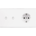 MODELEC - Façade Confidence Laiton Blanc Double Horizontale B2 PCK Magnetique