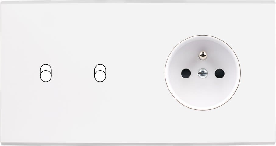 MODELEC - Façade Confidence Laiton Blanc Double Horizontale B2 Pc